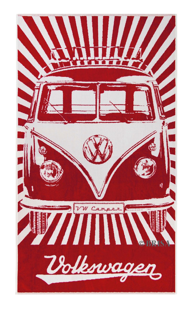 Serviette de bain Volkswagen rouge