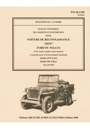 Manuel technique de conduite et d’entretien pour voiture de reconnaissance Jeep Ford ou willys