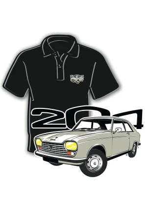 Polo Peugeot 204 grise taille l