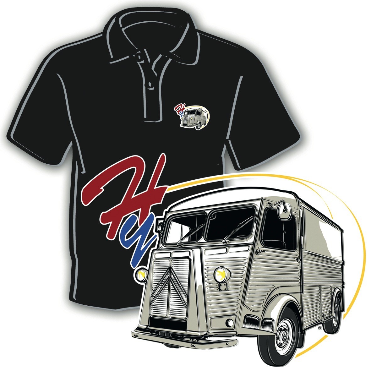 Polo Citroën HY gris taille l