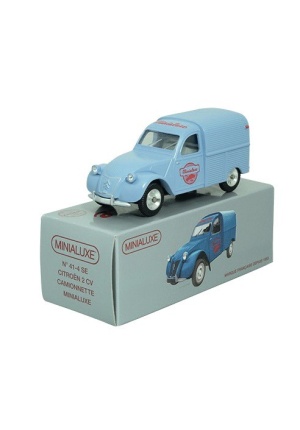 Miniature Minialuxe Citroën 2 CV camionnette bleue