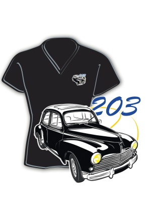 Tee-shirt femme Peugeot 203 noir