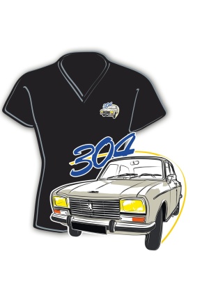 Tee-shirt femme Peugeot 304 grise taille xl