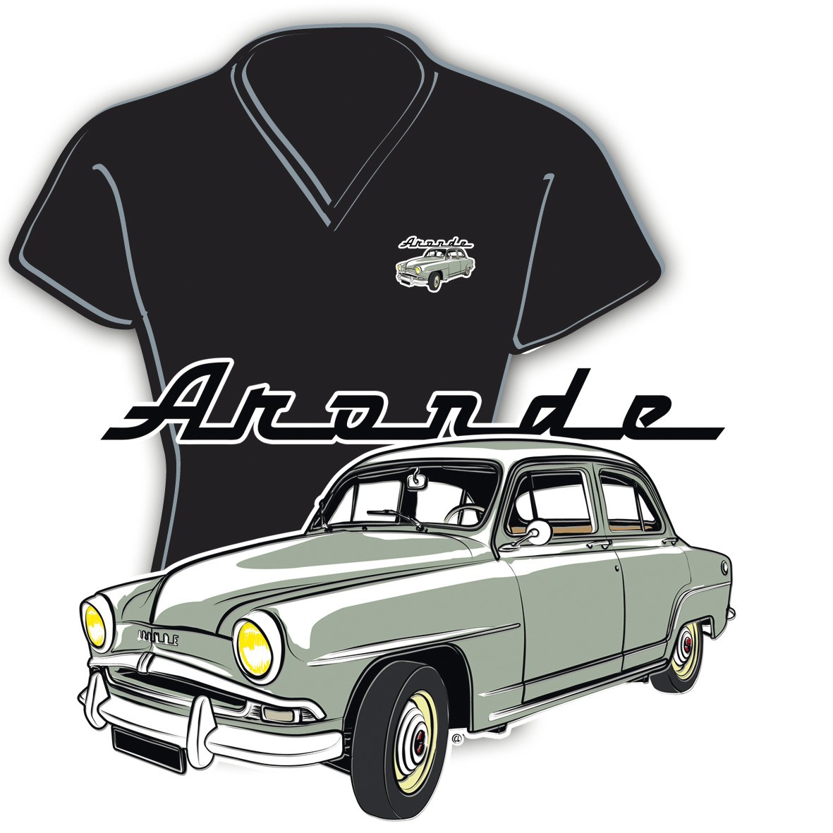 Tee-shirt femme Simca Aronde grise taille s