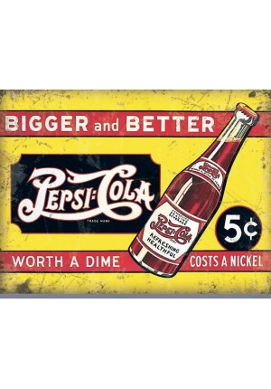 Plaque Pepsi-Cola bigger and better