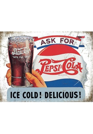 Plaque métal Pepsi-Cola ask for