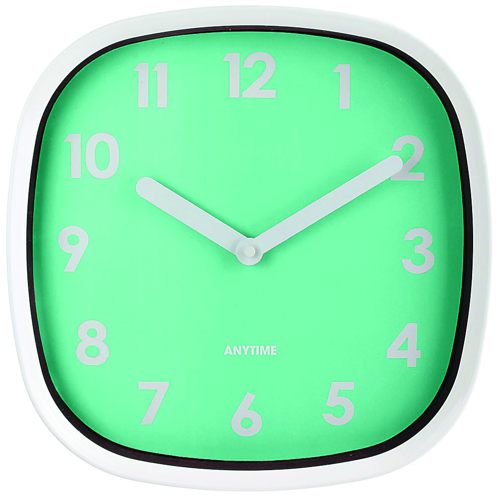 Horloge Square pastel menthe