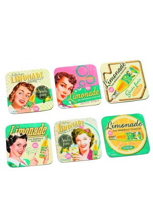 Set de 6 dessous de verre limonade