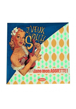 20 serviettes en papier j’veux du soleil