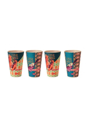 4 gobelets en fibre de bambou j’veux du soleil
