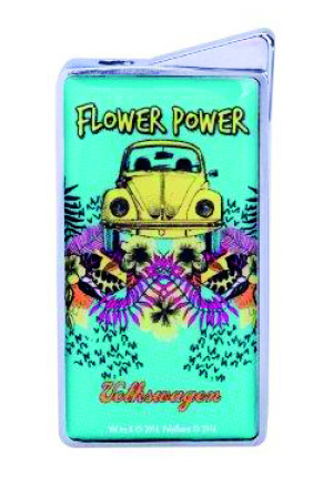 Briquet VW flower power vert