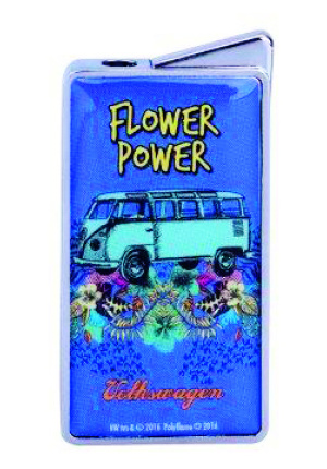 Briquet VW flower power bleu