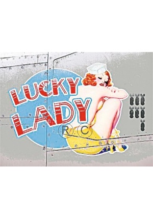 Plaque métal Lucky lady