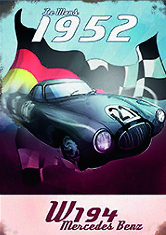 Plaque Le Mans 1952 W194 Mercedes Benz
