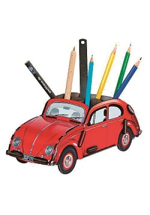 Pot à crayons VW Beetle rouge