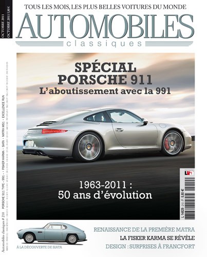 AUTOMOBILES CLASSIQUES N° 210 DU 01/10/2011