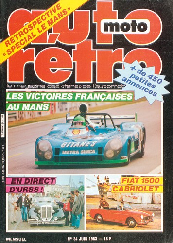 Autoretro n° 34 du 22/07/1983