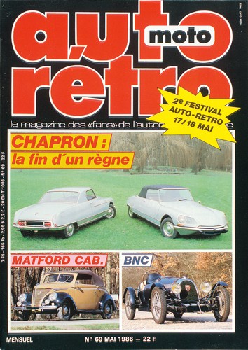 Autoretro n° 69 du 22/10/1986