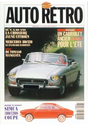 Autoretro n° 143 du 20/06/1992