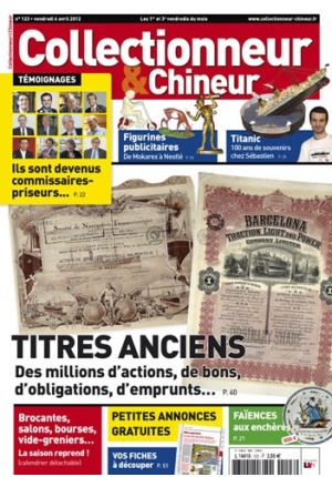 Collectionneur&Chineur n° 123 du 06/04/2012