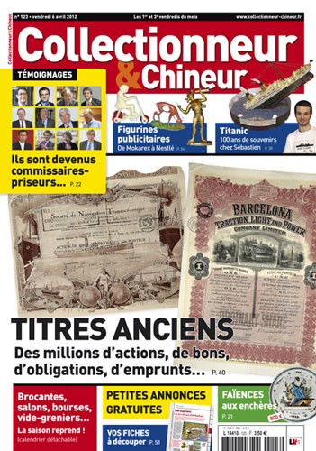 Collectionneur&Chineur n° 123 du 06/04/2012