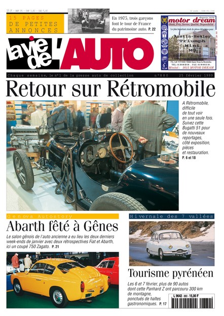 La Vie de l'Auto n° 880 du 25/02/1999