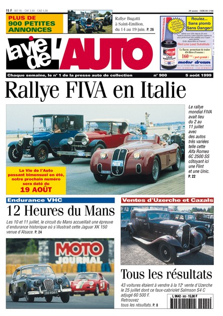 La Vie de l'Auto n° 900 du 05/08/1999