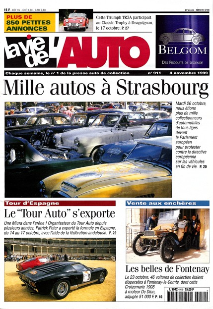 La Vie de l'Auto n° 911 du 04/11/1999