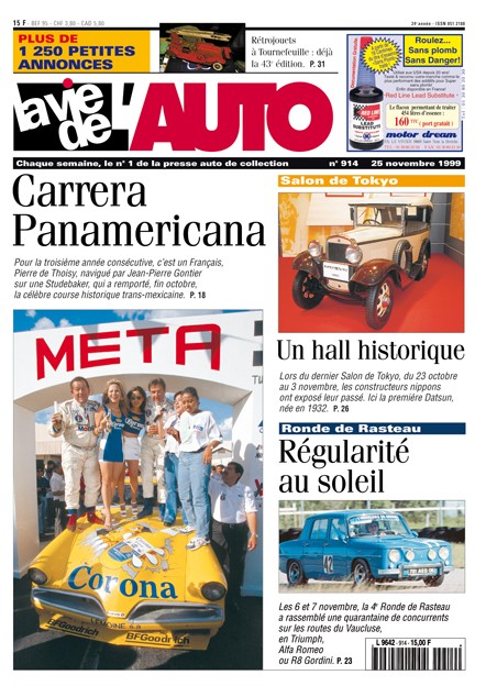 La Vie de l'Auto n° 914 du 25/11/1999