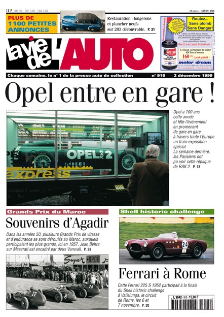 La Vie de l'Auto n° 915 du 02/12/1999