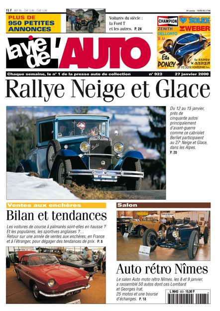 La Vie de l'Auto n° 923 du 27/01/2000