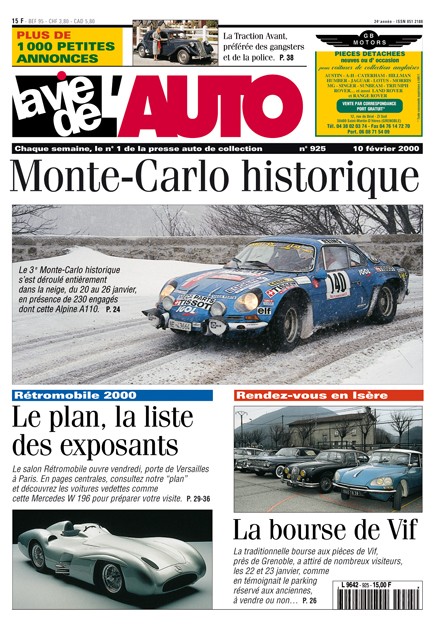 La Vie de l'Auto n° 925 du 10/02/2000