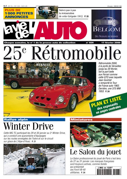 La Vie de l'Auto n° 926 du 17/02/2000