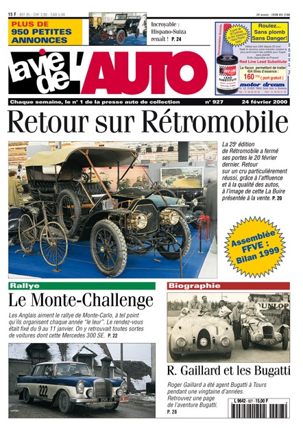 La Vie de l'Auto n° 927 du 24/02/2000