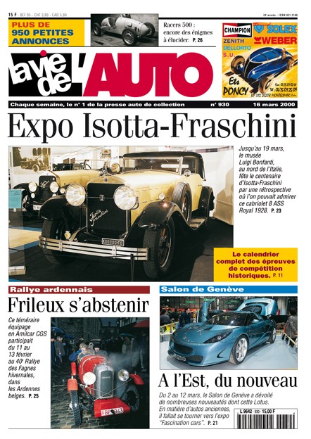 La Vie de l'Auto n° 930 du 16/03/2000