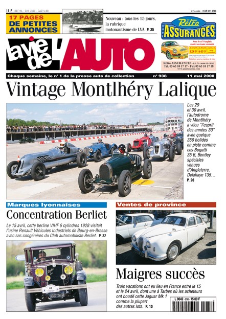 La Vie de l'Auto n° 938 du 11/05/2000