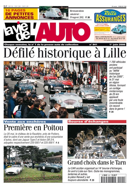 La Vie de l'Auto n° 941 du 01/06/2000