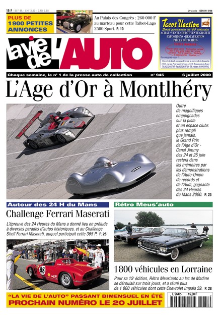 La Vie de l'Auto n° 945 du 06/07/2000