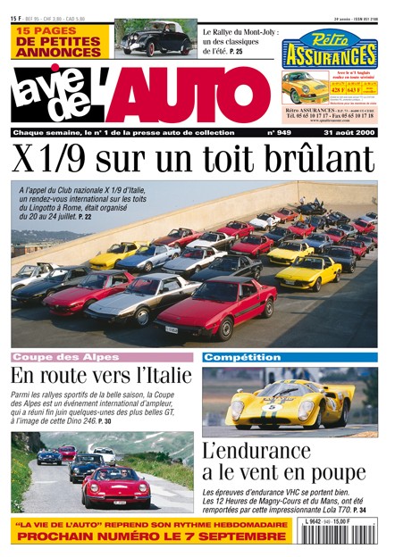 La Vie de l'Auto n° 949 du 31/08/2000