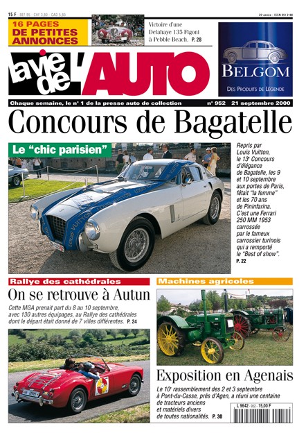 La Vie de l'Auto n° 952 du 21/09/2000