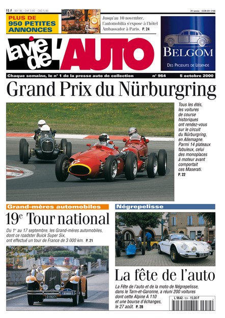 La Vie de l'Auto n° 954 du 05/10/2000