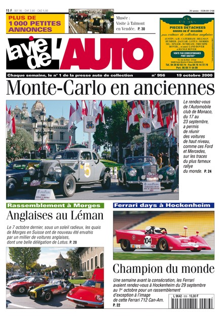 La Vie de l'Auto n° 956 du 19/10/2000