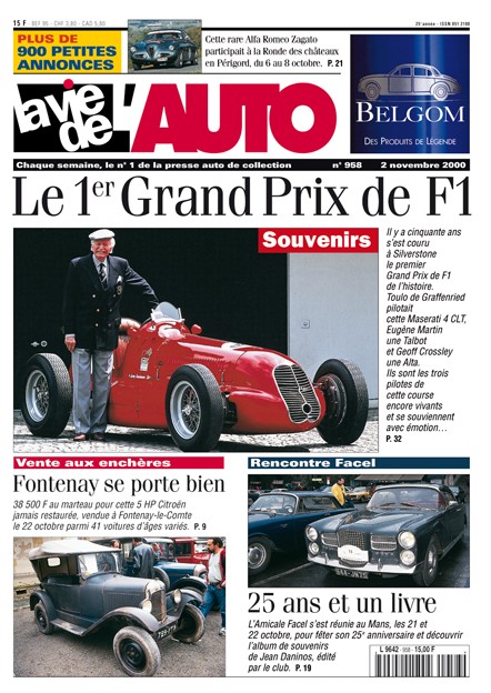 La Vie de l'Auto n° 958 du 02/11/2000