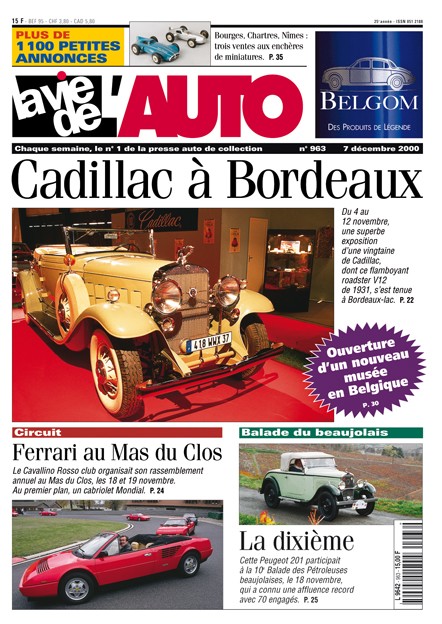 La Vie de l'Auto n° 963 du 07/12/2000