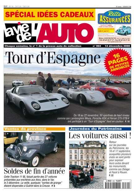 La Vie de l'Auto n° 964 du 14/12/2000