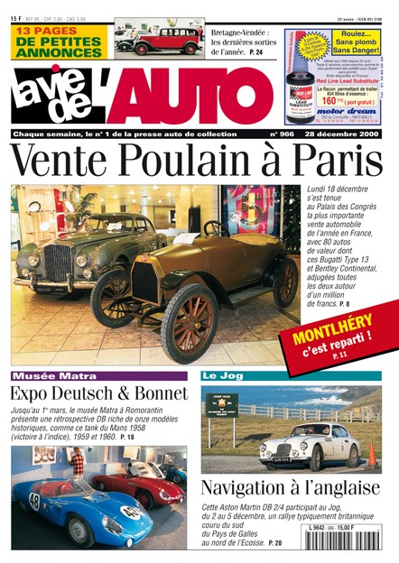 La Vie de l'Auto n° 966 du 28/12/2000