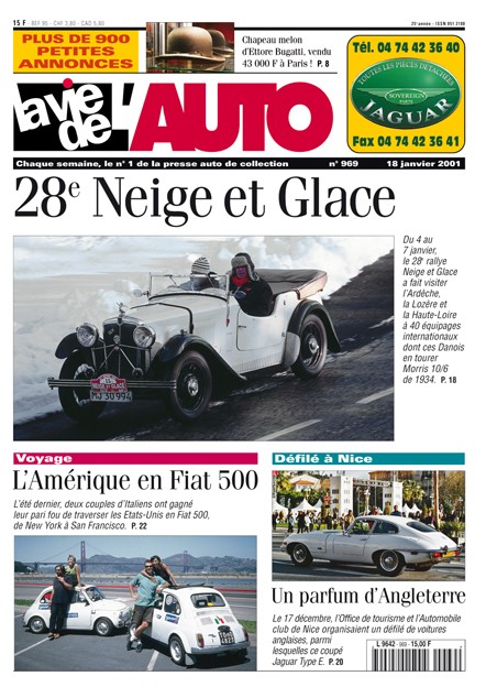 La Vie de l'Auto n° 969 du 18/01/2001