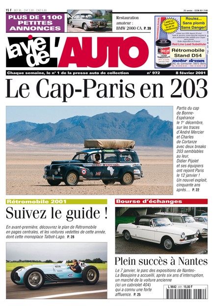 La Vie de l'Auto n° 972 du 08/02/2001