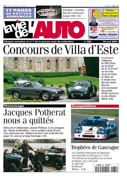 La Vie de l'Auto n° 985 du 10/05/2001