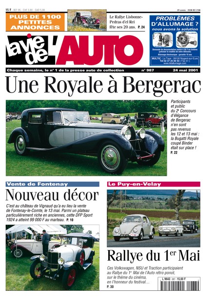 La Vie de l'Auto n° 987 du 24/05/2001